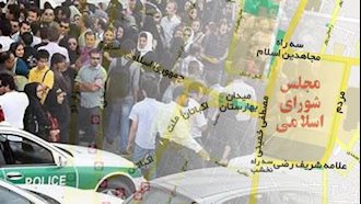 تجمع در مقابل مجلس رژیم ایران - آرشيو
