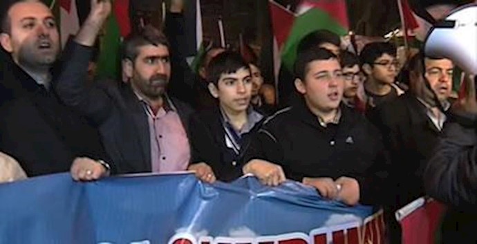 تظاهرات در ترکیه علیه حمله به مسجد الاقصی