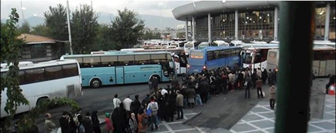 اعتصاب رانندگان بین شهری ترمینال جنوب تهران