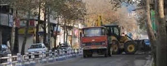 راه سازی منطقه رازی ولیعصر در تهران