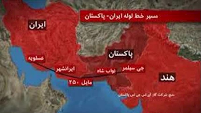 مسیر خط لوله گاز ایران و پاکستان
