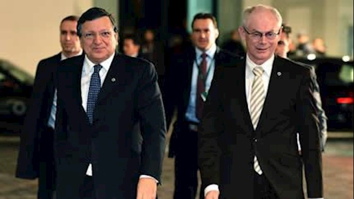 هرمان ون رامپوی رئیس اتحادیه اروپا و خوزه مانوئل بارسو رئیس کمیسیون اروپا
