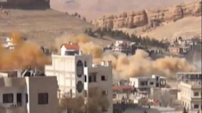 بمباران قلمون توسط نیروهای بشار اسد