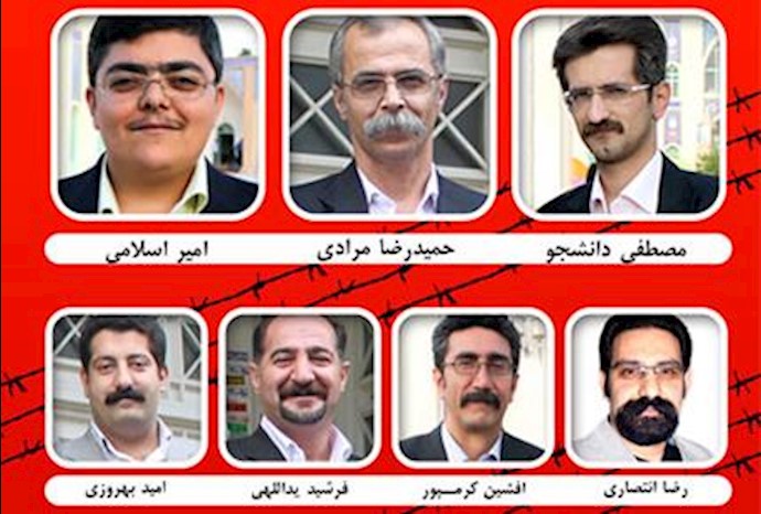تصویر هفت تن از نه تن دراویش زندانی اعتصابی
