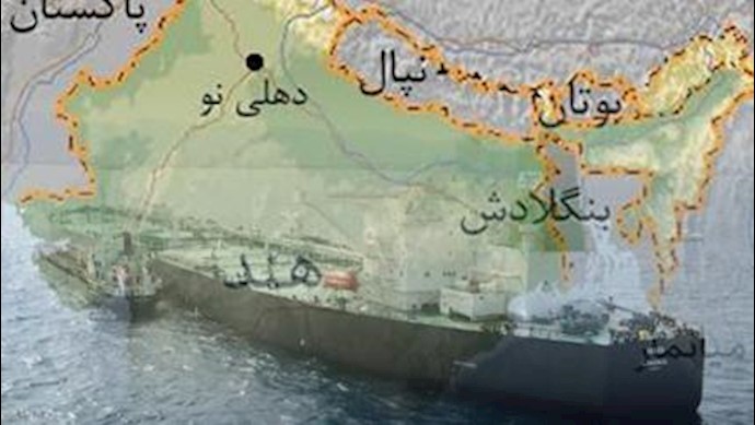 توقف نفتکش رژیم ایران توسط دولت هندوستان