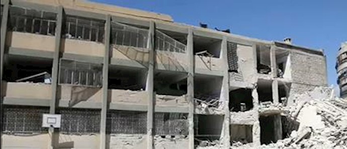 بمباران شهر حلب توسط نیروهای جنایتکار بشار اسد