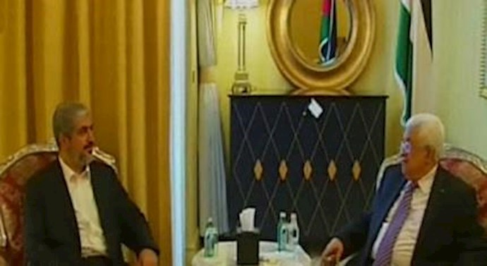 دیدار محمود عباس و خالد المشعل در دوحه قطر