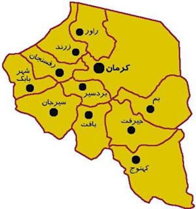 زنجیره انسانی اعتراضی مردم حاشیه شهر جیرفت 