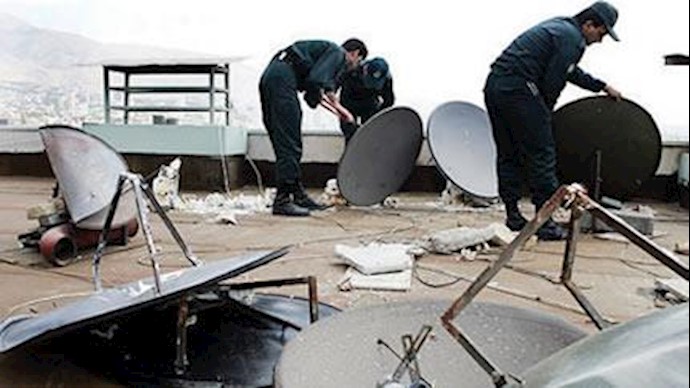 جمع آوری بشقابهای ماهواره ای توسط نیروی انتظامی-آرشیو