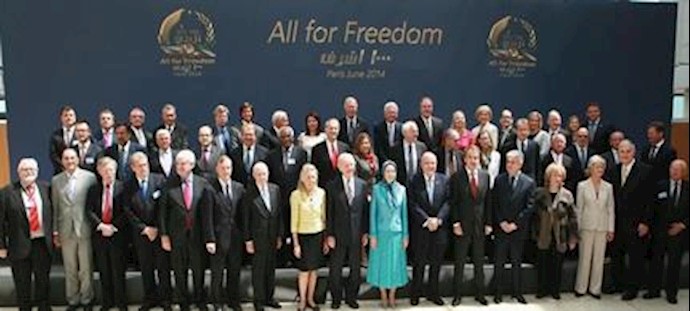 حمایت دو حزبی مقامات آمریکایی و مقامات كشورهاى اروپايى و خاورميانه از مقاومت ايران در گردهمايى بزرگ پاريس 93