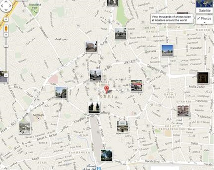 شهرستان ساری ـ نقشه هوایی