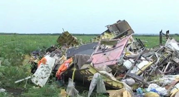 هواپیمای سرنگون شده مالزیایی در خاک اوکراین