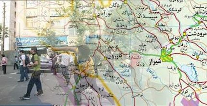 درگیری جوانان با نیروی سرکوبگر انتظامی در شیراز