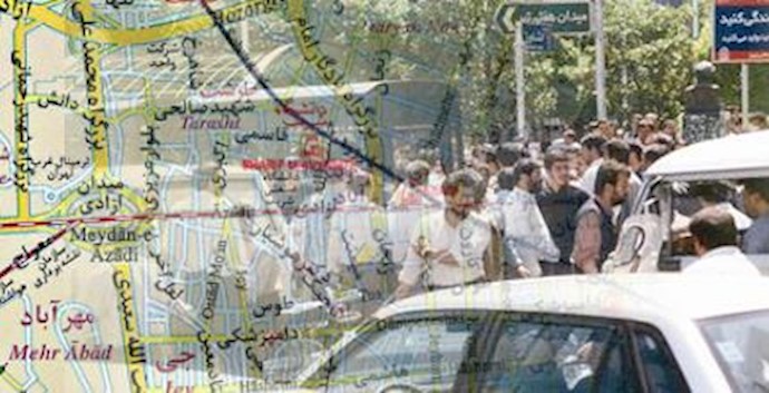 درگیری جوانان با نیروهای سرکوبگر در تهران
