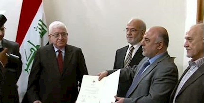 حکم ابلاغ نخست وزیری عراق در دستان حیدر العبادی  