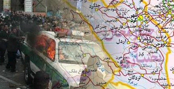 به آتش کشیدن خودرو نیروی انتظامی