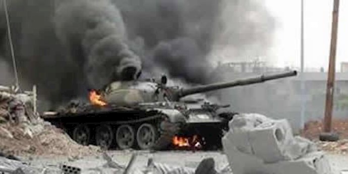 انهدام تانکهای رژیم اسد