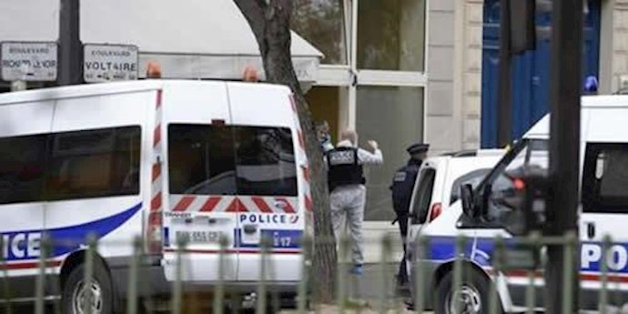 نیروهای پلیس فرانسه در محل تیراندازی