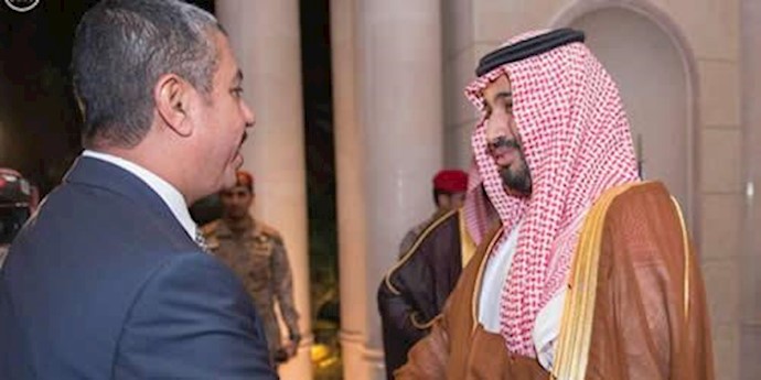 ديدار محمد بن سلمان جانشین ولیعهد سعودی با خالد بحاج رئيس شوراى وزيران يمن