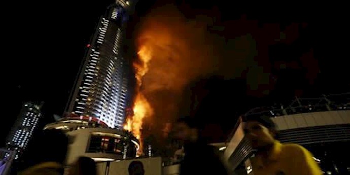 دوبی یک آتش‌سوزی بزرگ 