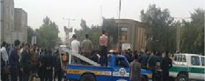 بستن پل نادری توسط نیروی انتظامی اهواز 