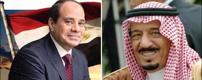 ملک سلمان پادشاه عربستان-عبدالفتاح السیسی رئیس‌جمهور مصر