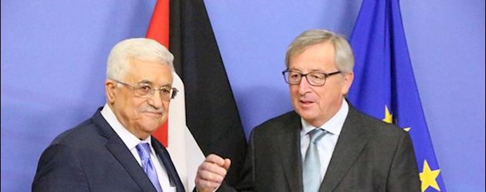 محمود عباس و  ژان کلود یونکر رئیس اتحادیه اروپا