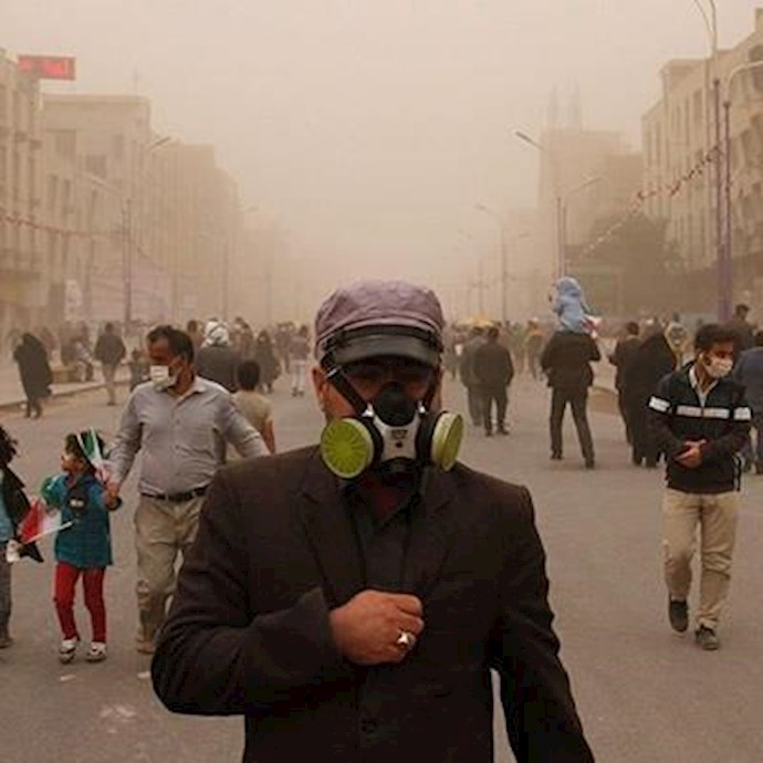 صحنه ای از راهپیمایی ورشکسته رژیم در 22 بهمن - اهواز