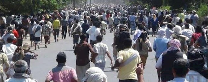 تظاهرات مردم يمن در اعتراض به جنايت حوثي ها