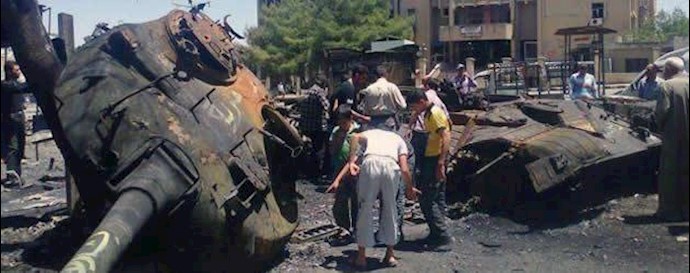 انهدام تانکهای رژیم اسد بدست رزمندگان سوریه