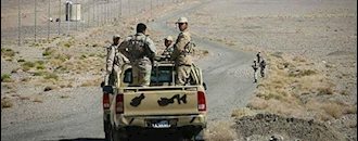 گشت پاسداران در منطقه مرزی بلوچستان