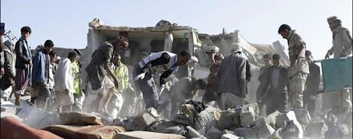 بمباران مناطق حوثیها توسط هواپیماهای ائتلاف  عربی