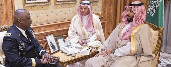دیدار سرهنگ لوید آستین با وزیر دفاع عربستان سعودی