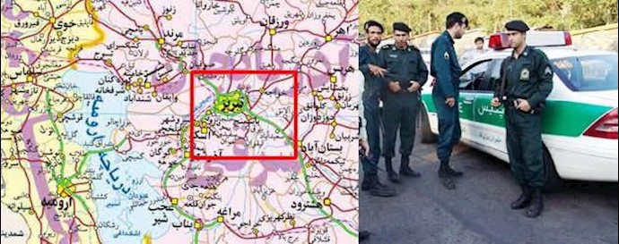 استقرار نیروی انتظامی در خیابانهای تبریز 