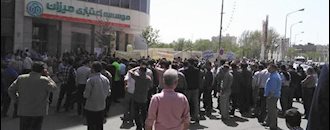  اعتراض مالباختگان مشهدی در میدان جهاد مشهد
