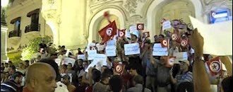 تظاهرات در تونس در محکومیت تهاجم تروریستی