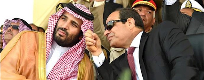 شاهزاده محمد بن سلمان وزیر دفاع عربستان - عبدالفتاح السیسی رییس جمهور مصر