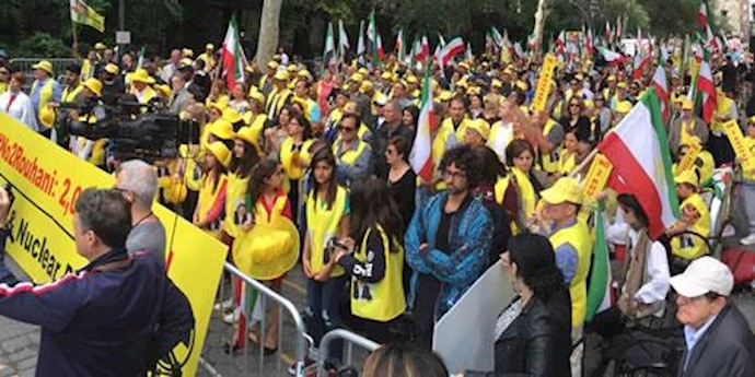 هزاران تظاهر کننده ایرانی در نیویورک