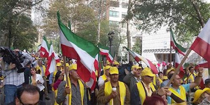 تظاهرات علیه حضور روحانی در نیویورک 