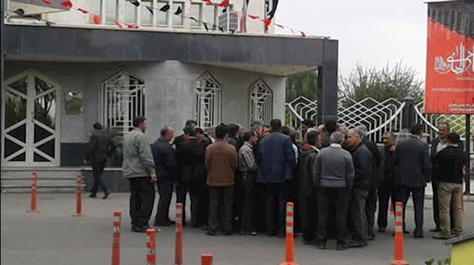 تجمع اعتراضی کارگران بازنشسته نساجی فرنخ قزوین