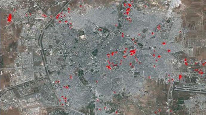 تصاویر هوایی شهر حلب و آثار بمبارانها