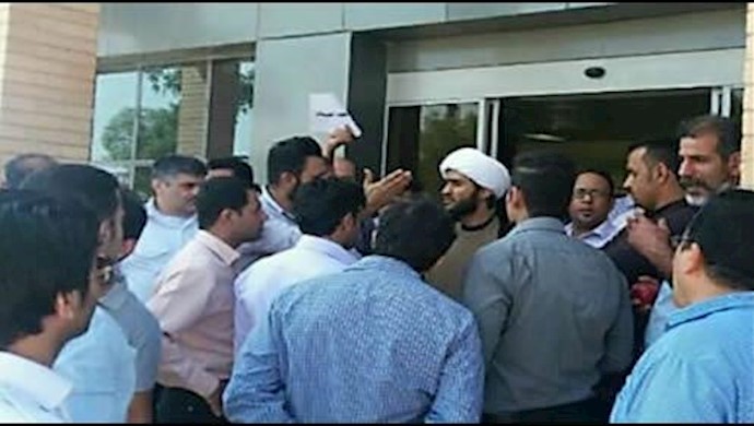 تجمع و اعتصاب کارکنان پتروشیمی فن آوران ماهشهر 1 آبان