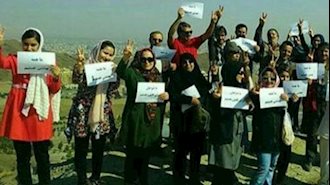راهپیمایی معلمان مشهد در حمایت از لغو احکام قضایی علیه بهشتی  و عبدی از اعضای  هیات مدیره ی کانون تهران جمعه ۳۰ مهرماه