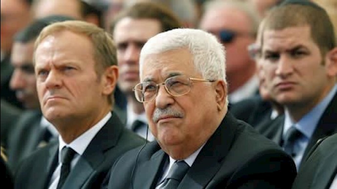 حضور محمود عباس در مراسم خاکسپاری شیمون پرز