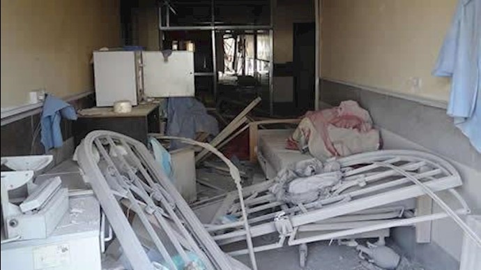 بمباران بیمارستان صحرایی در شهرستان اتارب حلب