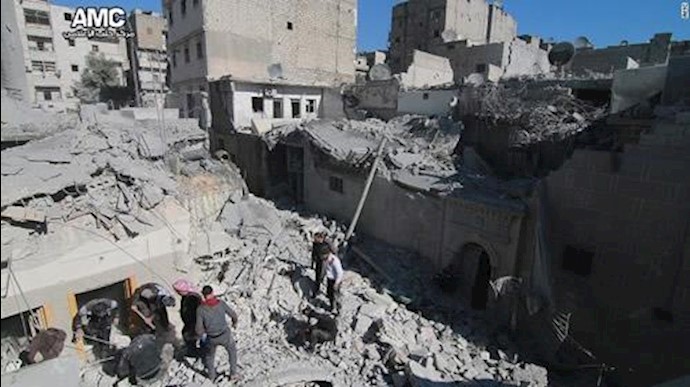 بمباران حلب توسط هواپیماهای روسی و اسد