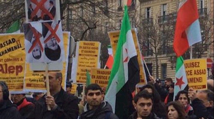 تظاهرات در شهرهای فرانسه در حمایت از مردم سوریه