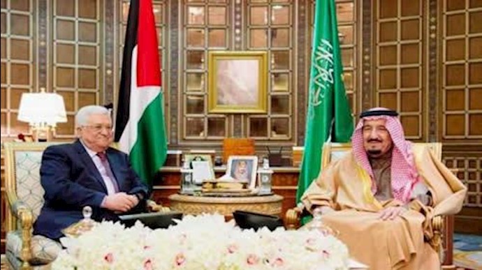 ملک سلمان پادشاه عربستان - محمود عباس رئیس دولت فلسطین
