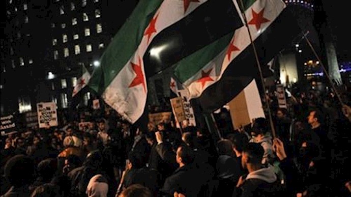 تظاهرات در لندن در محکومیت قتل و ویرانی در حلب 