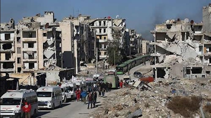 به‌گروگان‌گرفتن شهروندان  حلب توسط پاسداران و شبه‌نظامیان رژیم ایران